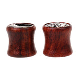 Maxbell 1 Pair Wooden Alloy Sun Moon Flared Ear Plug Tunnel Expanders Stretcher 8mm - Aladdin Shoppers