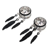Maxbell Tree of Life Stainless Steel Leaf Flesh Tunnels Ear Plugs Ring Gauges 16mm - Aladdin Shoppers