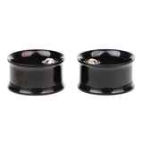 Maxbell Stainless Steel Screw Ear Gauges Flesh Tunnels Plugs Stretchers 16mm Black - Aladdin Shoppers