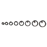 Maxbell Stainless Steel Screw Ear Gauges Flesh Tunnels Plugs Stretchers 16mm Black - Aladdin Shoppers