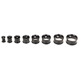 Maxbell Stainless Steel Screw Ear Gauges Flesh Tunnels Plugs Stretchers 16mm Black - Aladdin Shoppers