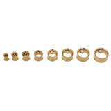 Maxbell Stainless Steel Screw Ear Gauges Flesh Tunnels Plugs Stretchers 14mm Gold - Aladdin Shoppers