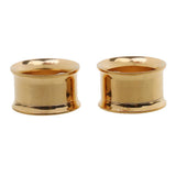 Maxbell Stainless Steel Screw Ear Gauges Flesh Tunnels Plugs Stretchers 14mm Gold - Aladdin Shoppers