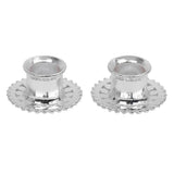 Maxbell Copper Ear Plug Gauges Flesh Tunnel Hollow Flower Ear Stretchers 12mm Silver - Aladdin Shoppers