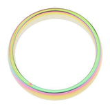 Maxbell Rainbow Titanium Steel Rings Men/Womens Engagement Wedding Band Ring Size 6 - Aladdin Shoppers