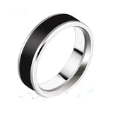 Maxbell Fashion Titanium Stainless Steel Band Ring Jewelry for Men Black Size 7 - Aladdin Shoppers