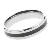 Maxbell Fashion Titanium Stainless Steel Band Ring Jewelry for Men Black Size 7 - Aladdin Shoppers