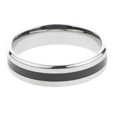 Maxbell Fashion Titanium Stainless Steel Band Ring Jewelry for Men Black Size 7 - Aladdin Shoppers