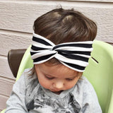 Baby Girls Headband Elastic Stripe Hairband Kids Hair Accessories Black