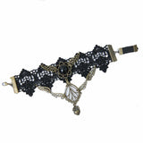 Maxbell Maxbell Retro Victorian Sexy Black Lace Armlet Armband Upper Arm Chain Party Costume