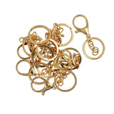 Maxbell 10 sets 65mm Large Lobster Clasp Trigger Clip Split Ring and chains Gold - Aladdin Shoppers