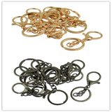 Maxbell 10 sets 65mm Large Lobster Clasp Trigger Clip Split Ring and chains Gold - Aladdin Shoppers
