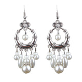 Maxbell Women's Boho Vintage Pearls Beads Tassel Hook Drop Dangle Earrings White - Aladdin Shoppers