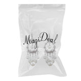 Maxbell Women's Boho Vintage Pearls Beads Tassel Hook Drop Dangle Earrings White - Aladdin Shoppers