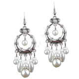 Maxbell Women's Boho Vintage Pearls Beads Tassel Hook Drop Dangle Earrings White - Aladdin Shoppers