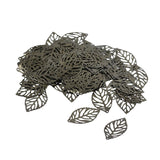 Maxbell 100pcs Pierced Tree Leaves Charm Pendant Jewelry Making Home Decor Jet Black - Aladdin Shoppers