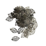 Maxbell 100pcs Pierced Tree Leaves Charm Pendant Jewelry Making Home Decor Jet Black - Aladdin Shoppers