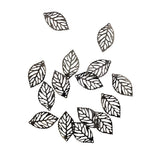 Maxbell 100pcs Pierced Tree Leaves Charm Pendant Jewelry Making Home Decor Jet Black - Aladdin Shoppers