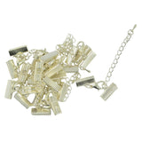 Maxbell 12 Sets Silver White Plated Lobster Clasp Clip Ends Extender Chain - Aladdin Shoppers