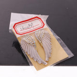 Maxbell Crystal Rhinesotne Large Angel Wing Drop Dangle Earrings Ear Studs Platinum - Aladdin Shoppers