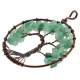 Maxbell Tree of Life Pendant Vintage Copper Wire Wrapped Gemstone Charms Green - Aladdin Shoppers