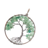 Maxbell Tree of Life Pendant Vintage Copper Wire Wrapped Gemstone Charms Green - Aladdin Shoppers