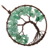 Maxbell Tree of Life Pendant Vintage Copper Wire Wrapped Gemstone Charms Green - Aladdin Shoppers