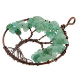 Maxbell Tree of Life Pendant Vintage Copper Wire Wrapped Gemstone Charms Green - Aladdin Shoppers