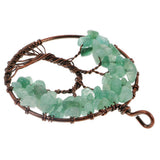 Maxbell Tree of Life Pendant Vintage Copper Wire Wrapped Gemstone Charms Green - Aladdin Shoppers