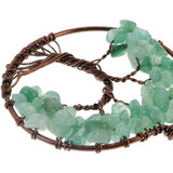 Maxbell Tree of Life Pendant Vintage Copper Wire Wrapped Gemstone Charms Green - Aladdin Shoppers