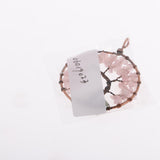 Maxbell Tree of Life Pendant Vintage Copper Wire Wrapped Gemstone Charms Pink - Aladdin Shoppers