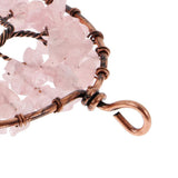 Maxbell Tree of Life Pendant Vintage Copper Wire Wrapped Gemstone Charms Pink - Aladdin Shoppers