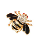 Maxbell Vintage Metal Crystal Rhinestone Insect Honeybee Brooch Pin Broach Black - Aladdin Shoppers