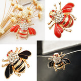 Maxbell Vintage Metal Crystal Rhinestone Insect Honeybee Brooch Pin Broach Black - Aladdin Shoppers
