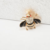 Maxbell Vintage Metal Crystal Rhinestone Insect Honeybee Brooch Pin Broach Black - Aladdin Shoppers