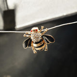 Maxbell Vintage Metal Crystal Rhinestone Insect Honeybee Brooch Pin Broach Black - Aladdin Shoppers