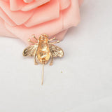Maxbell Vintage Metal Crystal Rhinestone Insect Honeybee Brooch Pin Broach Black - Aladdin Shoppers