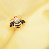 Maxbell Vintage Metal Crystal Rhinestone Insect Honeybee Brooch Pin Broach Black - Aladdin Shoppers