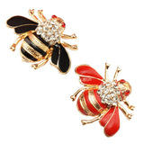 Maxbell Vintage Metal Crystal Rhinestone Insect Honeybee Brooch Pin Broach Black - Aladdin Shoppers