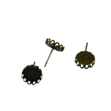 Maxbell 20pcs 10mm Cabochon Settings Earrings Blanks Earring Bezel Base Bronze - Aladdin Shoppers