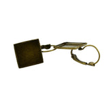 Maxbell 12pcs Wire Hook Earring Blanks 16mm Pad Square Bezel Setting Vintage Bronze - Aladdin Shoppers