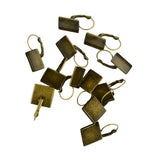 Maxbell 12pcs Wire Hook Earring Blanks 16mm Pad Square Bezel Setting Vintage Bronze - Aladdin Shoppers