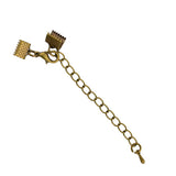 Maxbell 12 Sets 8mm Vintage Antique Bronze Lobster Clasp Clip Ends Extender Chain - Aladdin Shoppers