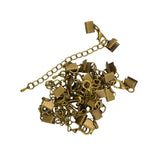 Maxbell 12 Sets 8mm Vintage Antique Bronze Lobster Clasp Clip Ends Extender Chain - Aladdin Shoppers