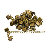 Maxbell 12 Sets 8mm Vintage Antique Bronze Lobster Clasp Clip Ends Extender Chain - Aladdin Shoppers