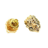 1 Pair Delicate 3D Lion Head Brooch Collar Lapel Pins Tips Gift Unisex-Gold