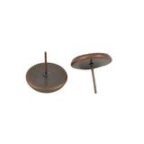 Maxbell 48Pcs Round Earring Blank Bezel Setting For 12mm Finding Copper&Silver White