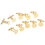 Maxbell 20 Pieces Mens Jewelry Brass DIY Cuff Links Wedding Party Shirt Cufflinks - Aladdin Shoppers