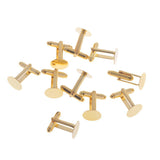 Maxbell 20 Pieces Mens Jewelry Brass DIY Cuff Links Wedding Party Shirt Cufflinks - Aladdin Shoppers