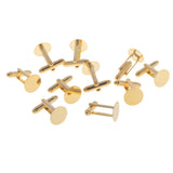 Maxbell 20 Pieces Mens Jewelry Brass DIY Cuff Links Wedding Party Shirt Cufflinks - Aladdin Shoppers